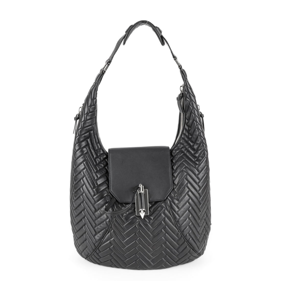 MACKAGE Black Leather Quilted Dara Shoulder Bag