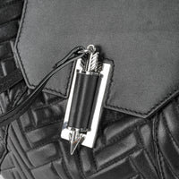 MACKAGE Black Leather Quilted Dara Shoulder Bag