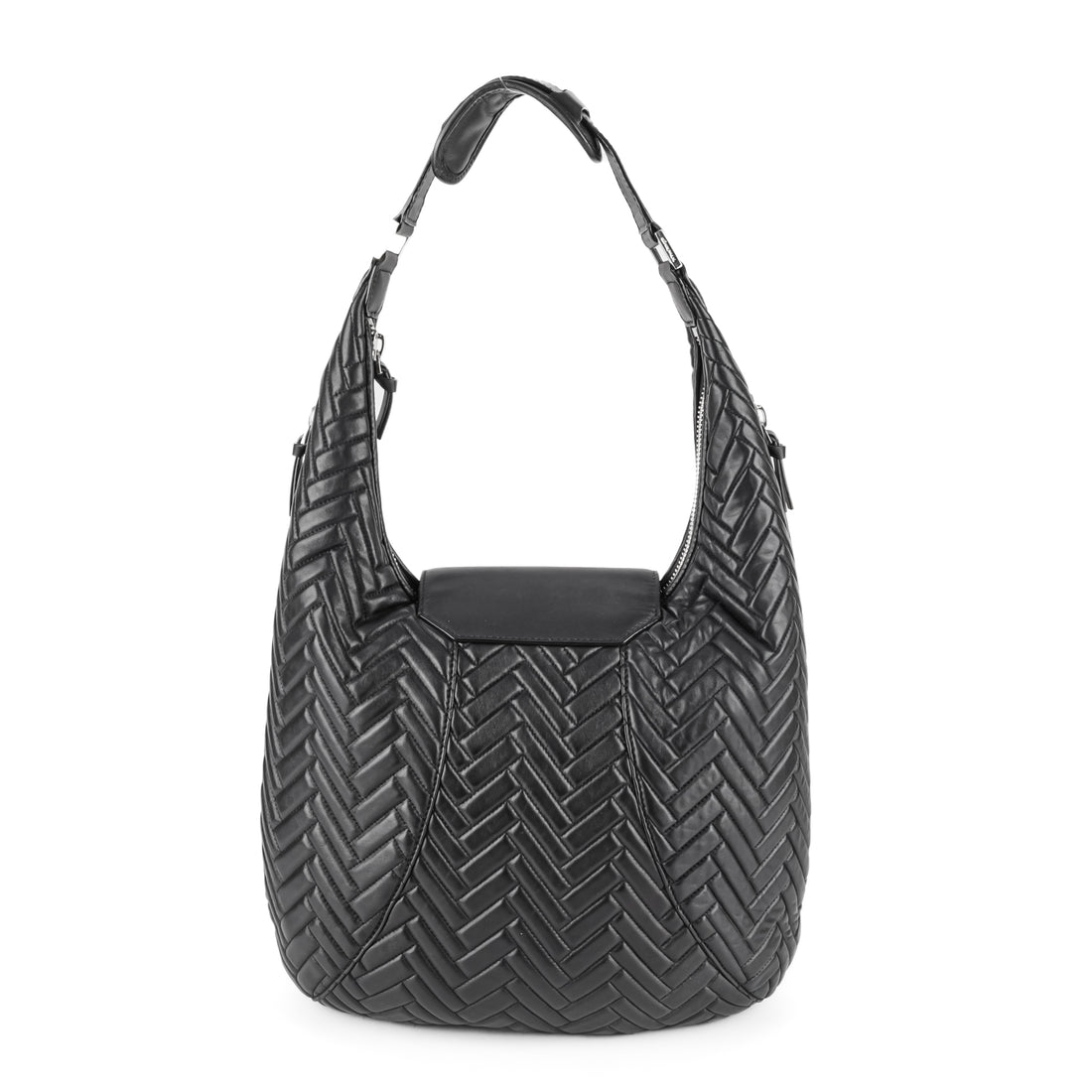 MACKAGE Black Leather Quilted Dara Shoulder Bag