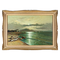 Gallucci - Seascape With Boats In Moonlight