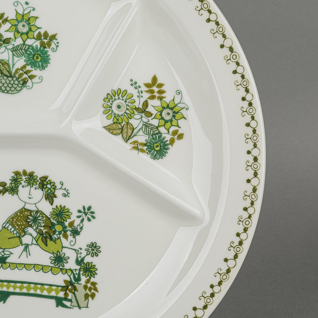 FIGGJO NORWAY Market Sectioned Luncheon Plates Set Of 4