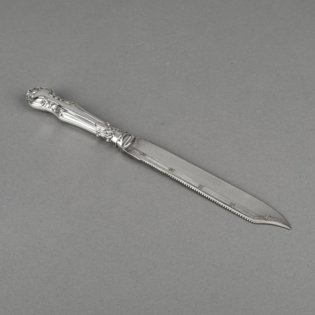 JAMES DEAKIN & SONS Sterling Handle Silverplate Cake Knife