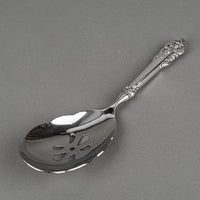 WALLACE Grande Baroque Sterling Handle And Stainless Steel Pierced Spoon