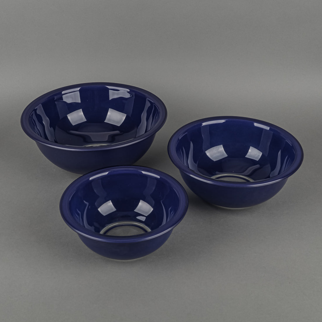 PYREX Blue Glass Nesting Mixing Bowls Set Of 3