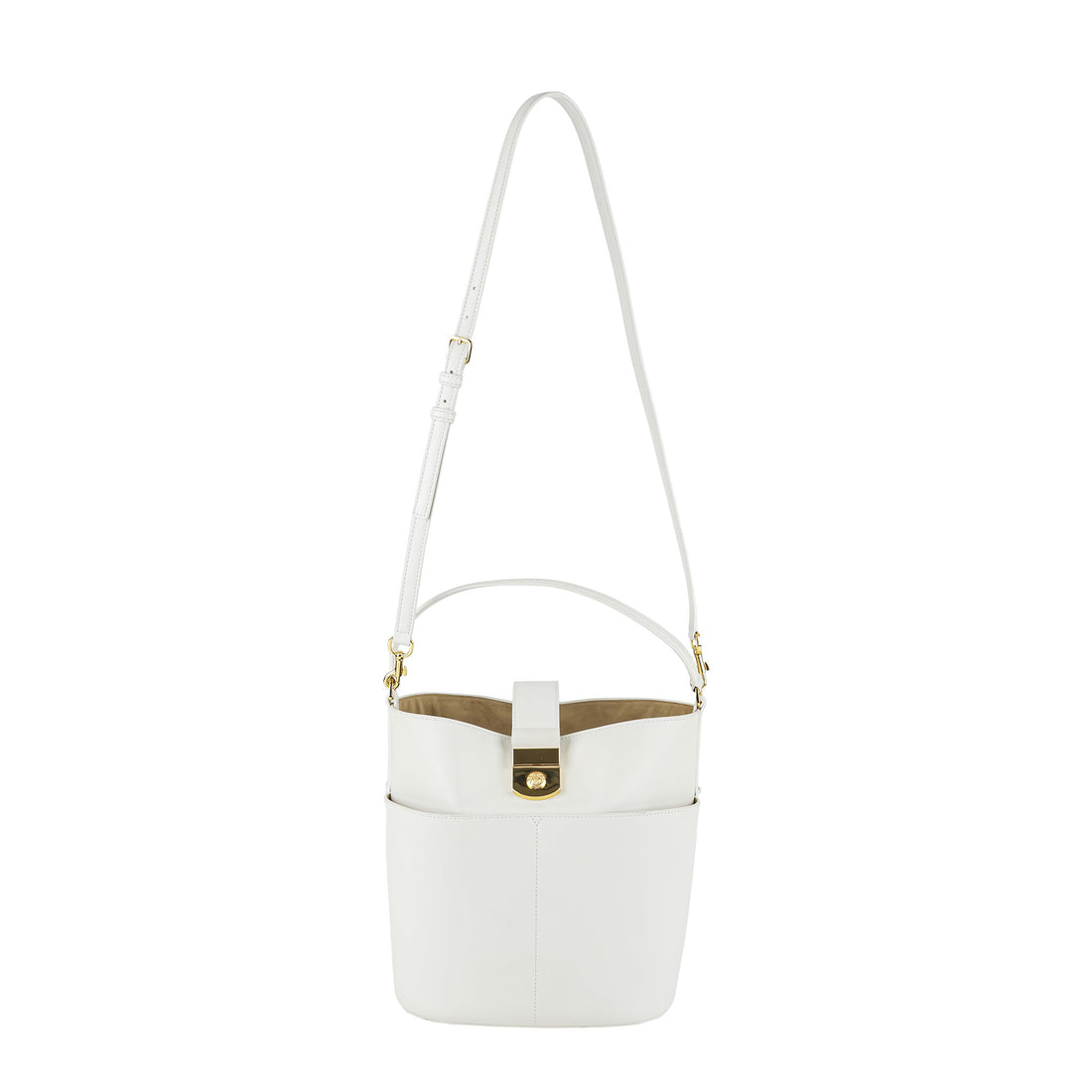 VERONICA BEARD Debut Shoulder Bag - White Leather