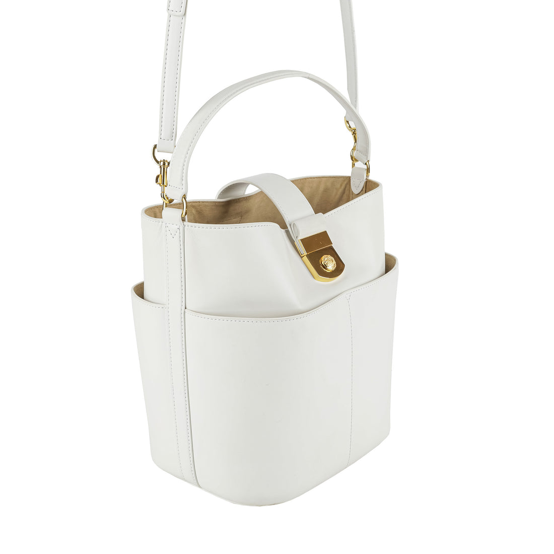 VERONICA BEARD Debut Shoulder Bag - White Leather