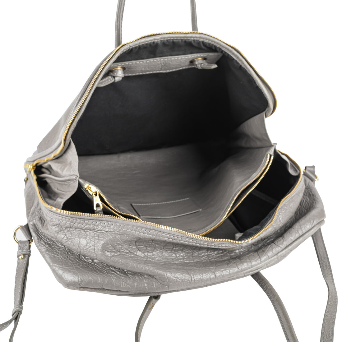 BALENCIAGA  Blanket Square Bag - Grey Leather