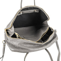 BALENCIAGA  Blanket Square Bag - Grey Leather