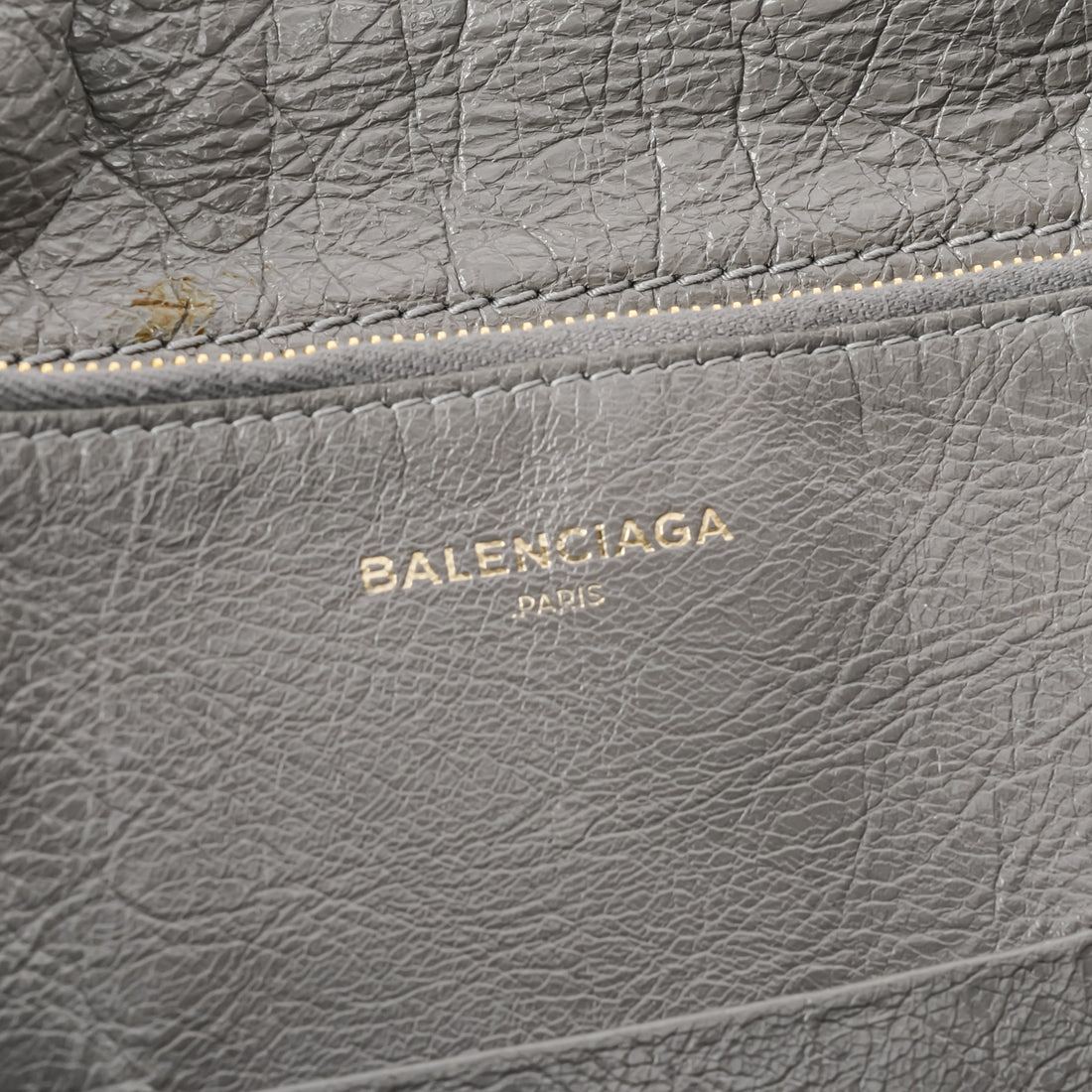 BALENCIAGA  Blanket Square Bag - Grey Leather