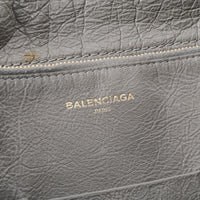BALENCIAGA  Blanket Square Bag - Grey Leather