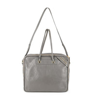 BALENCIAGA  Blanket Square Bag - Grey Leather
