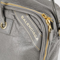 BALENCIAGA  Blanket Square Bag - Grey Leather