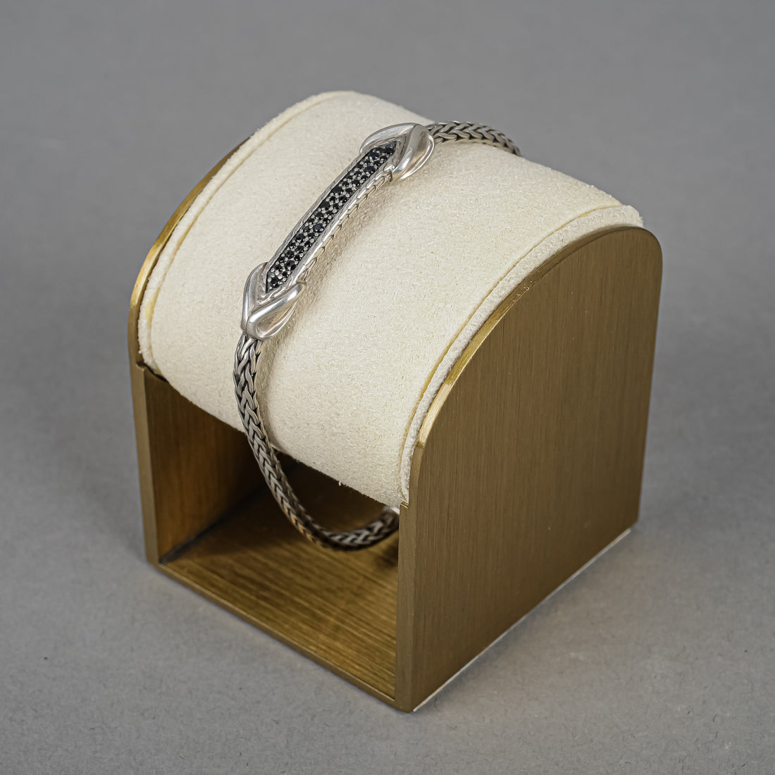 JOHN HARDY Sterling Asli Link ID Black Spinel Bracelet