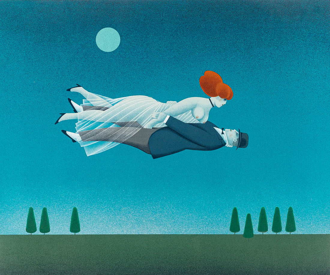 Jan Balet (German 1913-2009) "Butterfly Collecter"