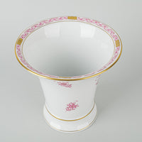 HEREND Chinese Bouquet Pink Flare Vase 6432