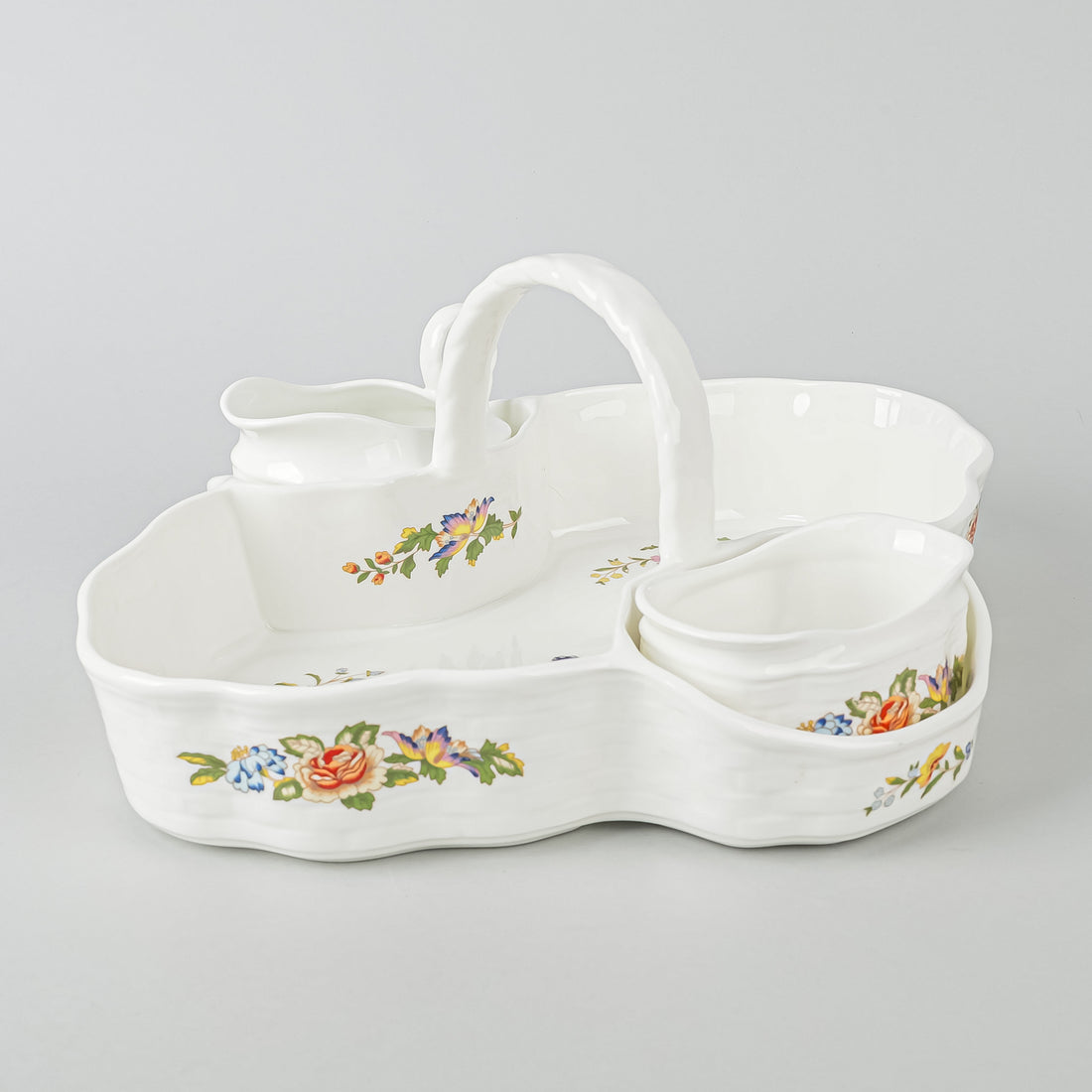 AYNSLEY Cottage Garden Berry Server 3 Pieces