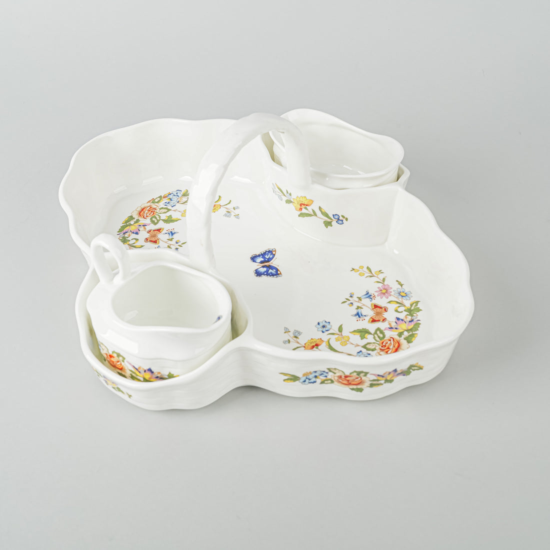AYNSLEY Cottage Garden Berry Server 3 Pieces