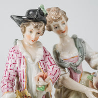 MEISSEN Figurine Allegory of Spring Series - Couple With Flowers