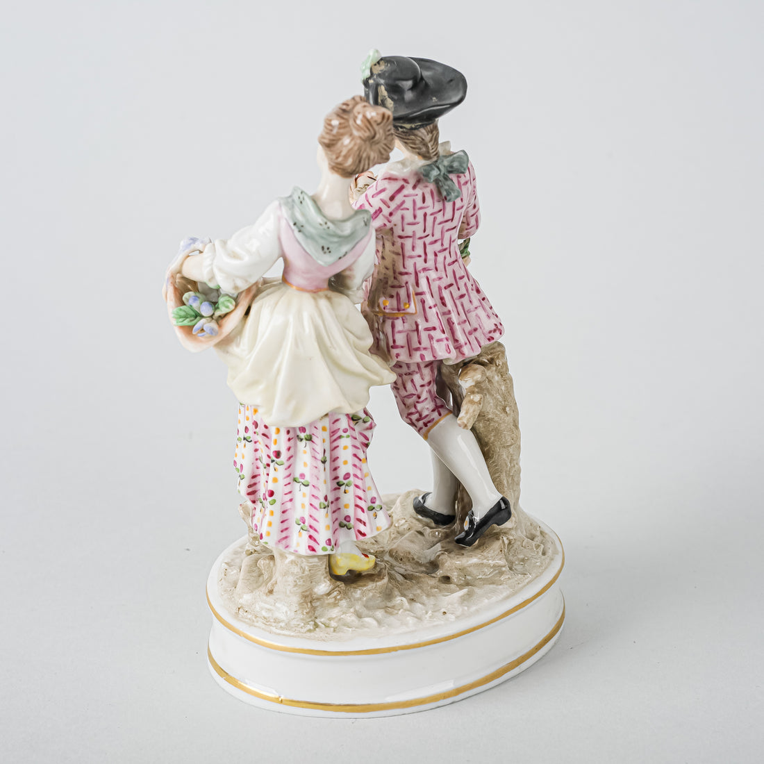 MEISSEN Figurine Allegory of Spring Series - Couple With Flowers