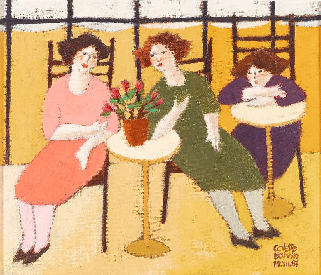 Colette Boivan (Canadian PQ 1956)"Confidence" Oil on Canvas Board