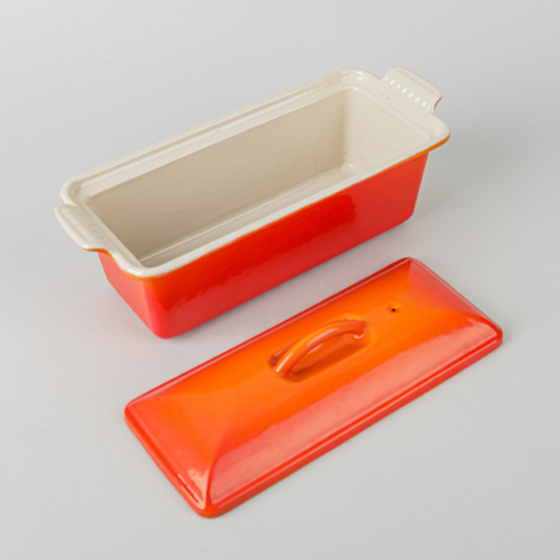 LE CREUSET Enamel Cast Iron Covered Pate Terrine 24cm Orange