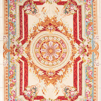 Wool Aubusson Needlepoint Style Flatweave Rug
