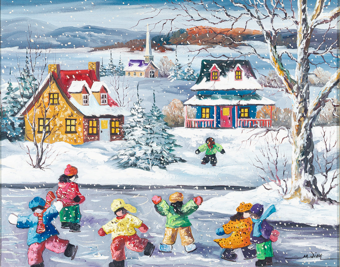 Michel Dion (Canadian 1949) Untitled - Winter Fun