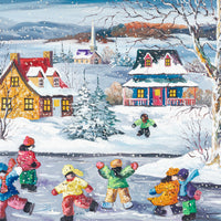 Michel Dion (Canadian 1949) Untitled - Winter Fun