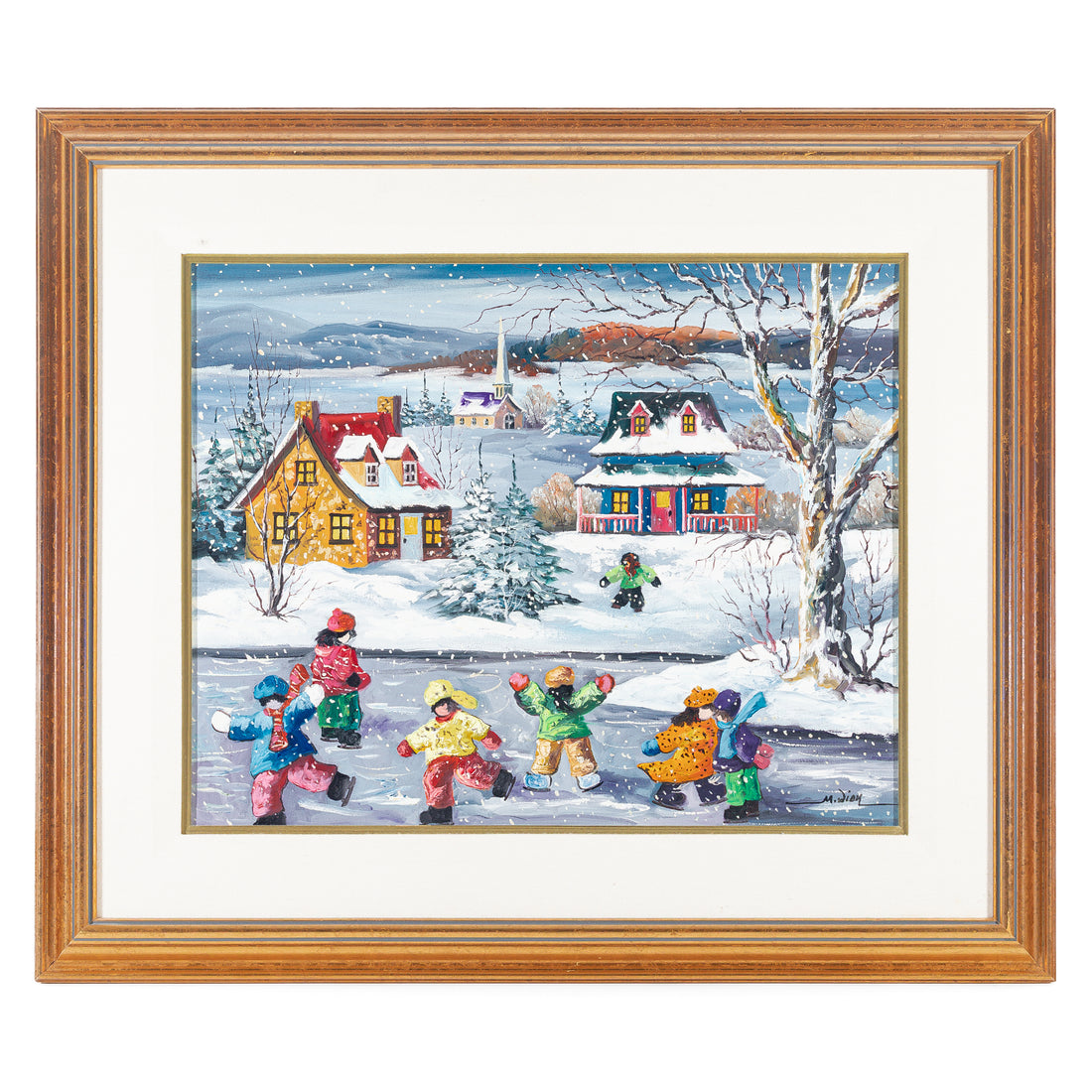 Michel Dion (Canadian 1949) Untitled - Winter Fun