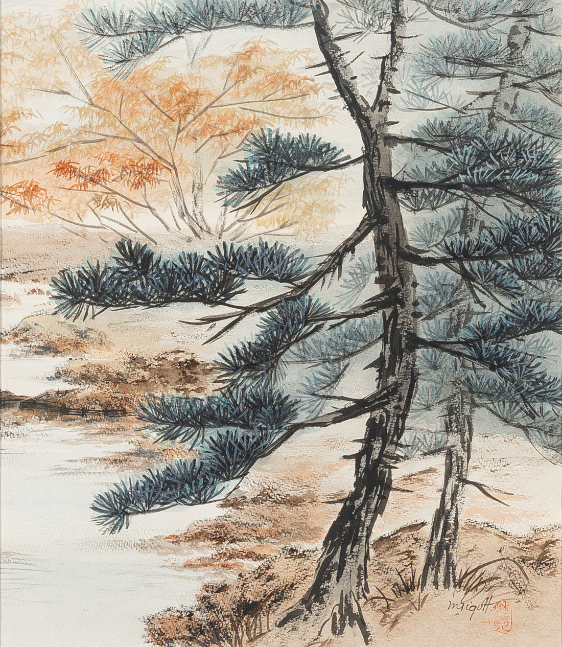 Marjorie Pigott (Canadian 1904-1990) Evergreen Tree - Watercolour on paper