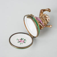 Limoges Hand Painted Monkey Pill Box