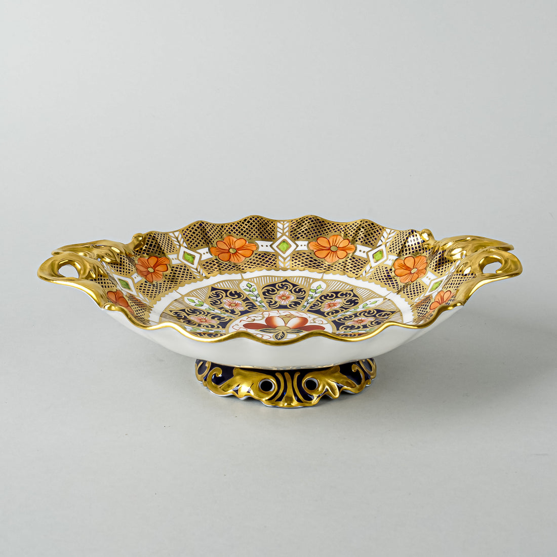 ROYAL CROWN DERBY Imari A730 Gold Duchess Tray/Footed Dish