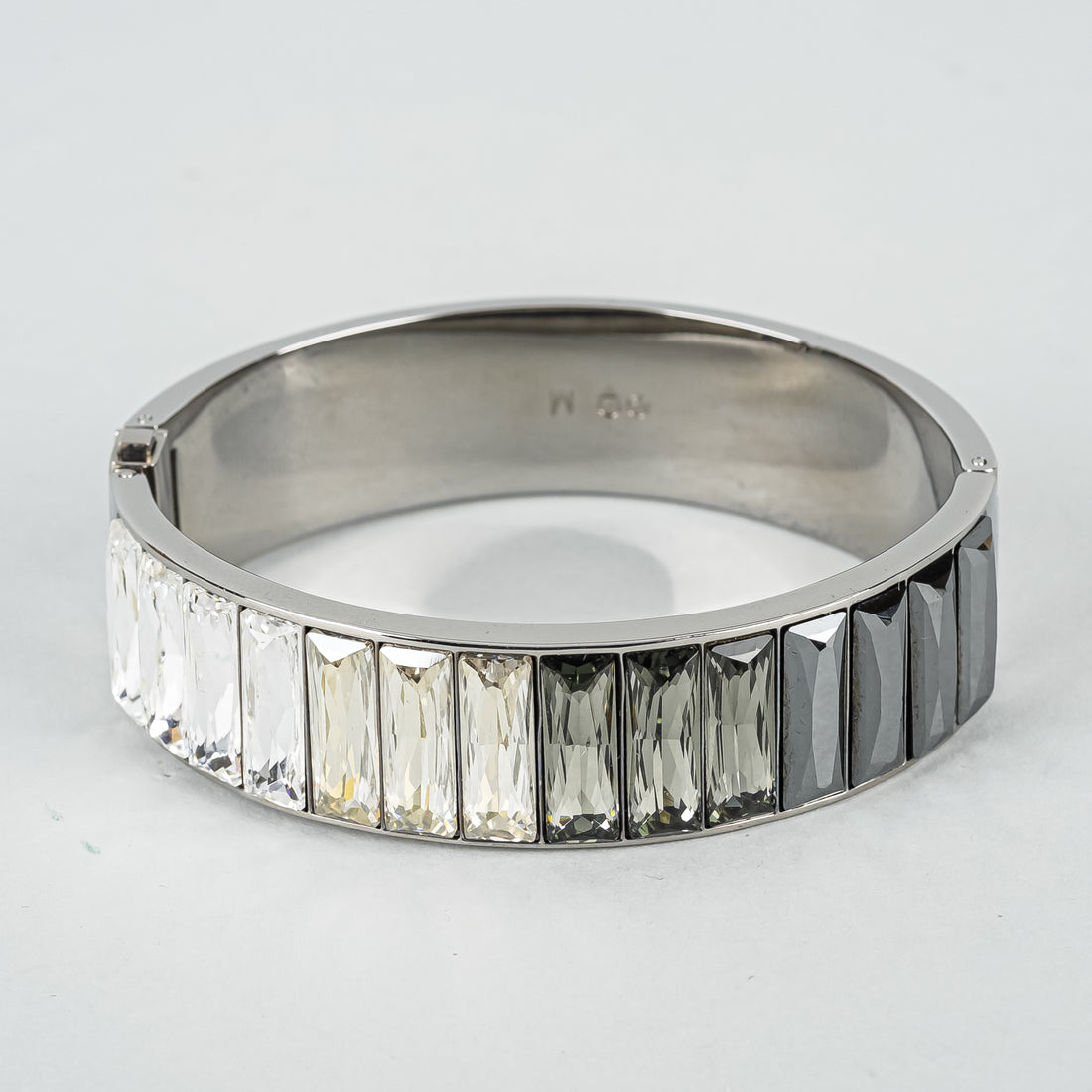 SWAROVSKI  Silver-Tone Gray Ombre Bangle