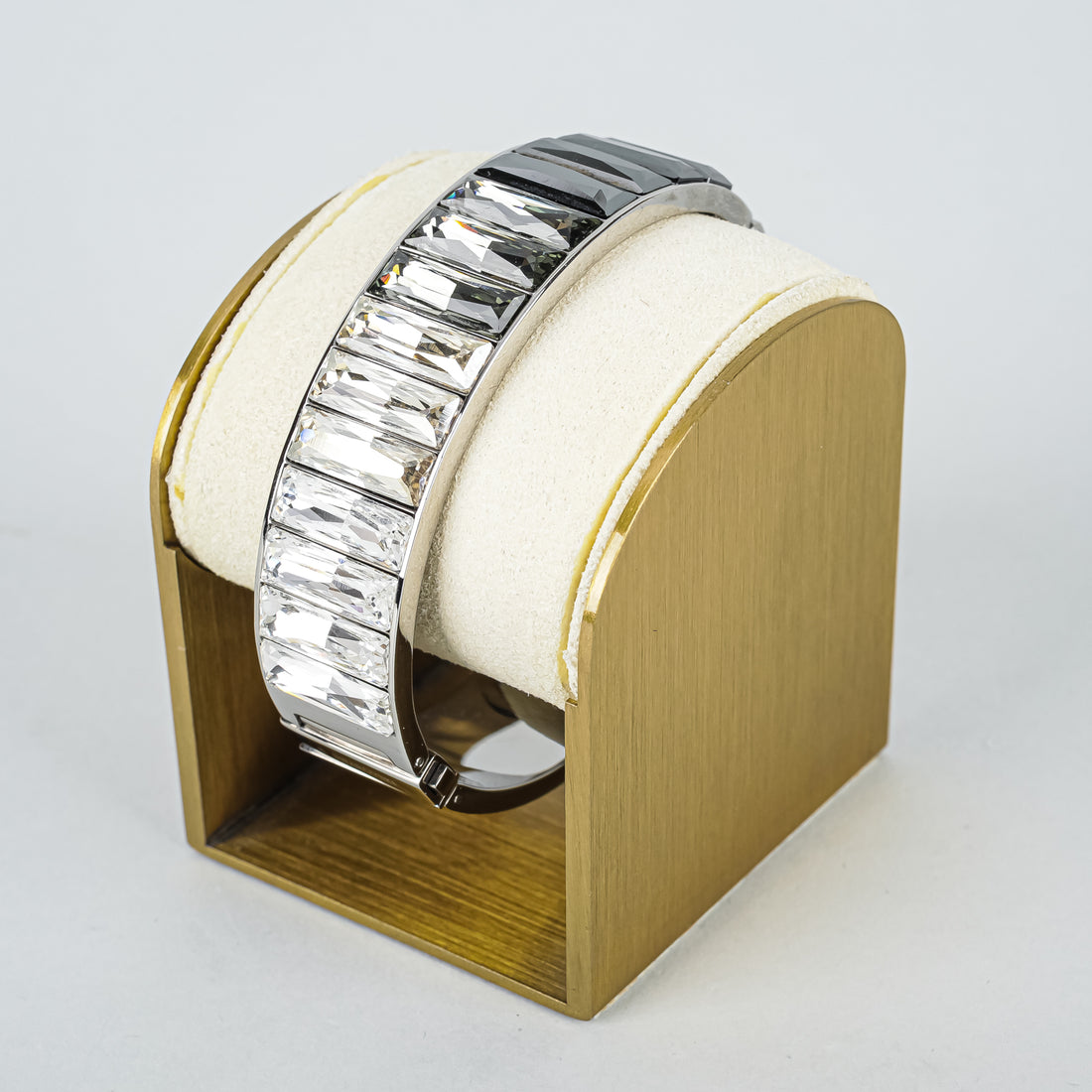 SWAROVSKI  Silver-Tone Gray Ombre Bangle