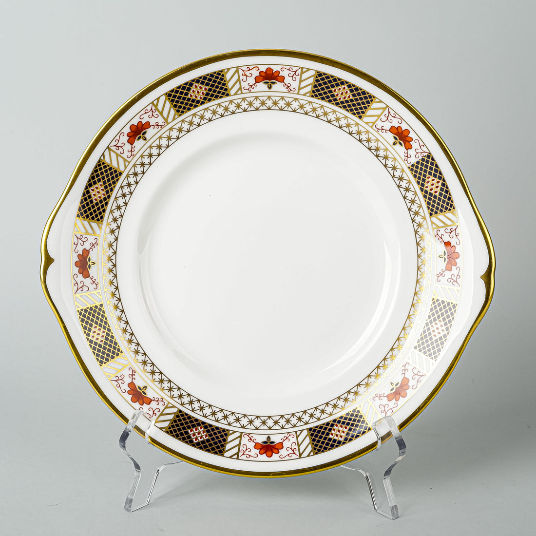 ROYAL CROWN DERBY Derby Border A1253 Cake Plate