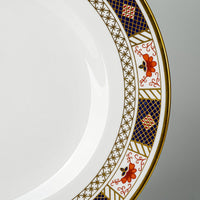 ROYAL CROWN DERBY Derby Border A1253 Dinner Plates Set of 4