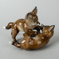 ROSENTHAL Figurine Two Young Foxes Playing 1706