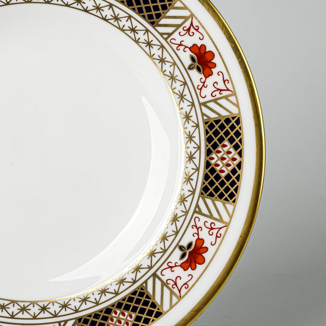 ROYAL CROWN DERBY Derby Border A1253 Bread & Butter Plates Set of 4
