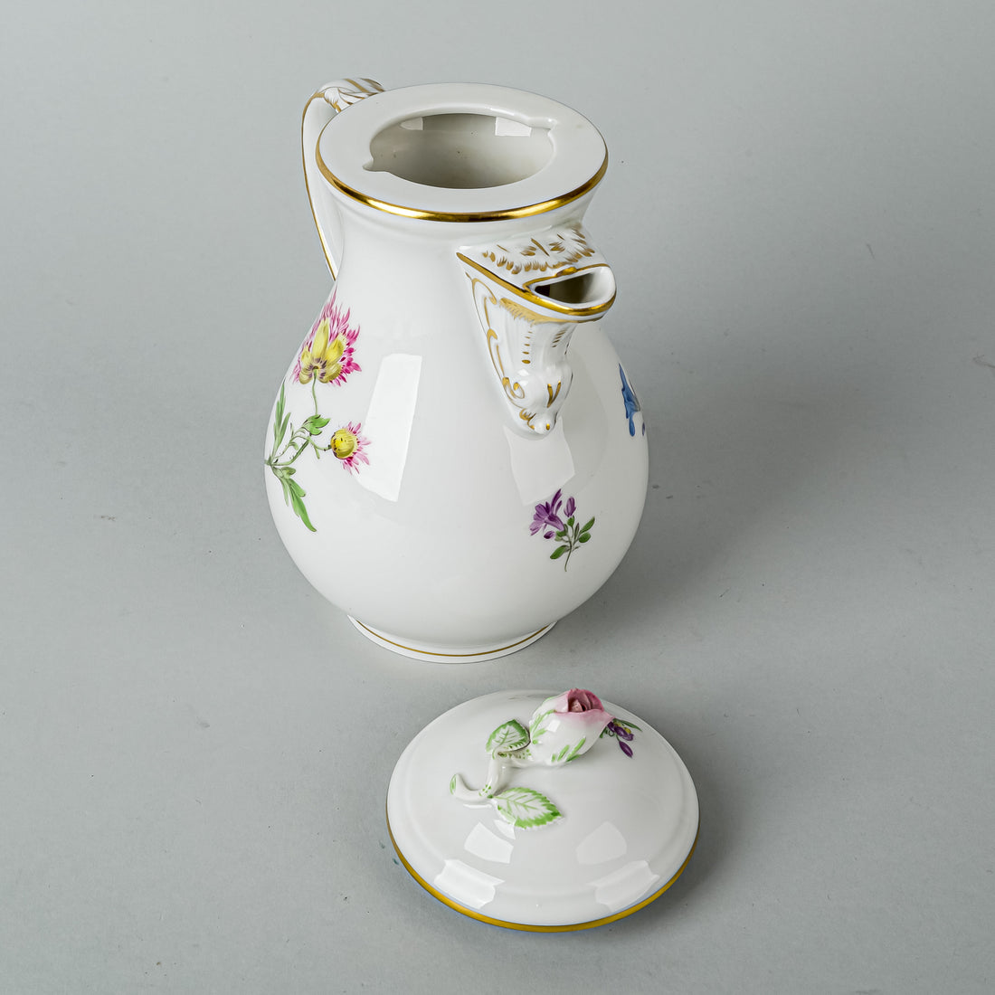 MEISSEN Hand Painted Floral 226 Coffee Set 8 Pieces