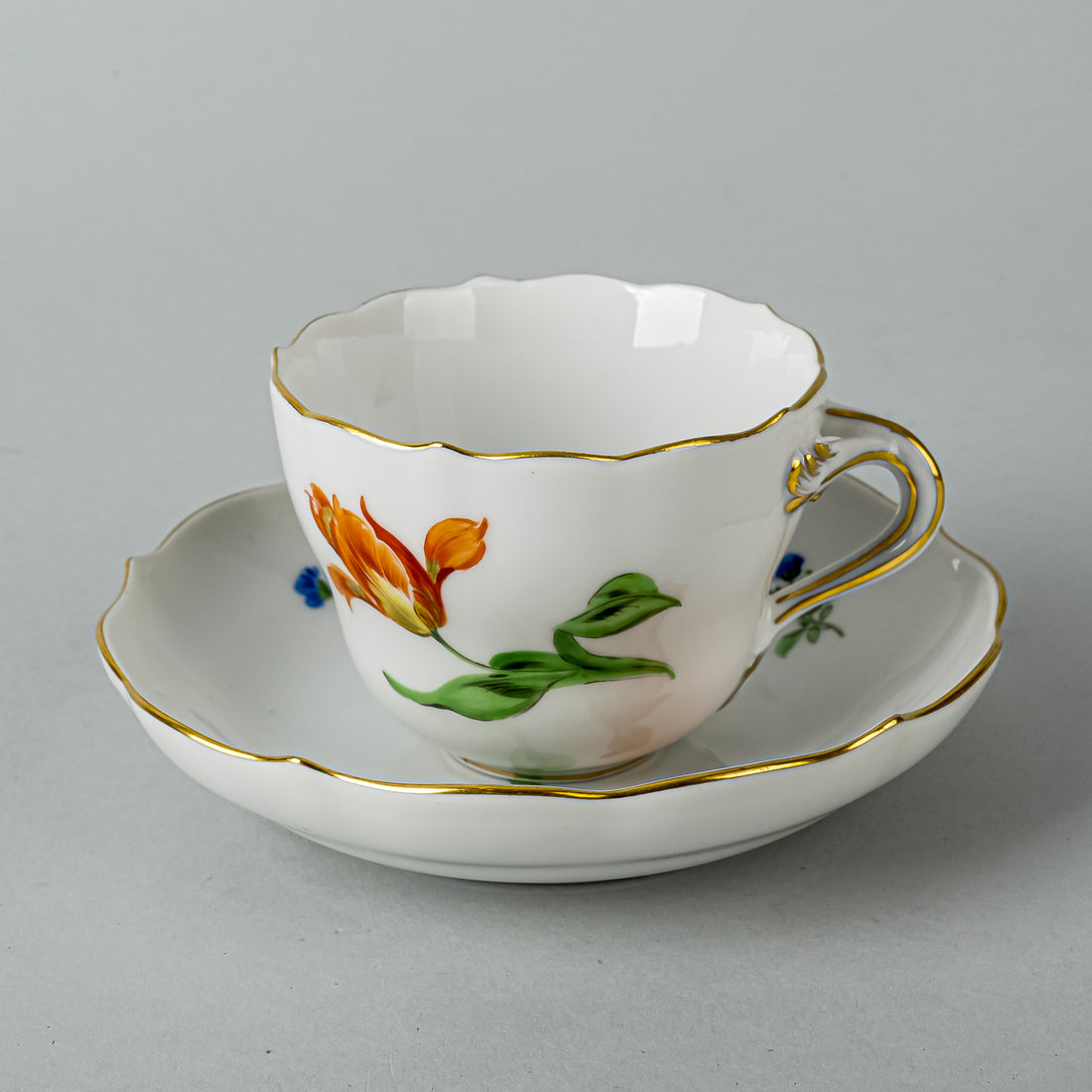 MEISSEN Hand Painted Floral 226 Coffee Set 8 Pieces