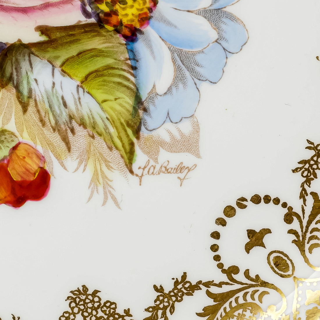 AYNSLEY JA Bailey Cabbage Rose 4953 Cabinet Plate