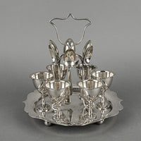 J.B.CHATTERLEY & SONS Silverplate Egg Cup Server 13 Pieces