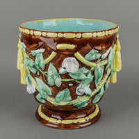 Vintage Majolica Jardiniere/Planter Morning Glory