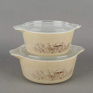 PYREX Forest Fancies Cinderella Covered Casseroles Set Of 2 - 4 Pieces