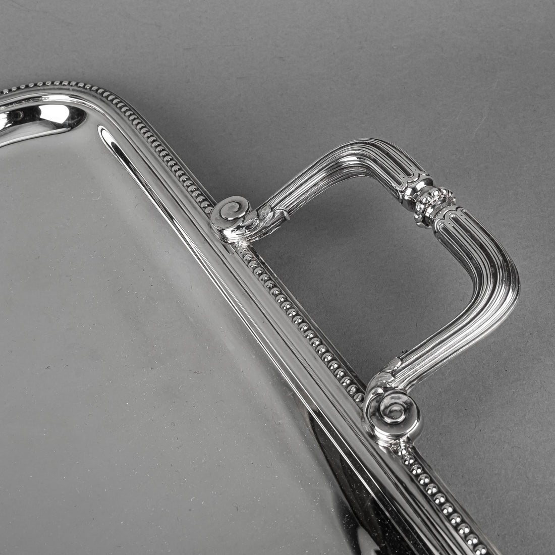 CHRISTOFLE Perles Silverplate Tray