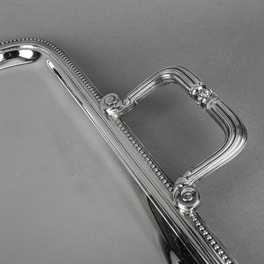 CHRISTOFLE Perles Silverplate Tray
