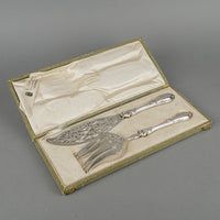 L.SCHROEDER Wursch Nouveau Silverplate Fish Server Set 2 Pieces