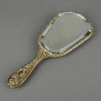 Vintage Brass & Pate-Sur-Pate Vanity Set 2 Pieces