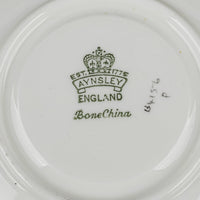 AYNSLEY Cup & Saucer 4156 Hand Painted Poppies Black Ground