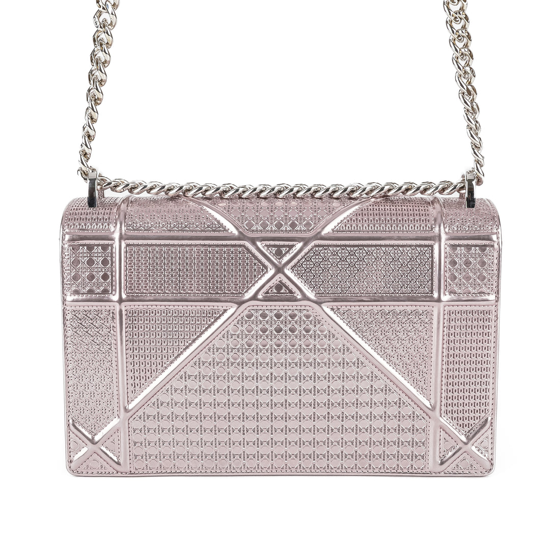 CHRISTIAN DIOR Pink Microcannage Diorama Shoulder Bag - Emdium